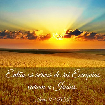 Picture 03 - Isaías 37:5 BSL - Então os servos do rei Ezequias vieram a - Bible Verse Picture