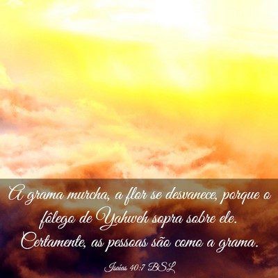 Picture 03 - Isaías 40:7 BSL - A grama murcha, a flor se desvanece, porque o - Bible Verse Picture