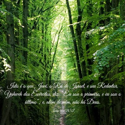 Picture 03 - Isaías 44:6 BSL - Isto é o que Javé, o Rei de Israel, e seu - Bible Verse Picture