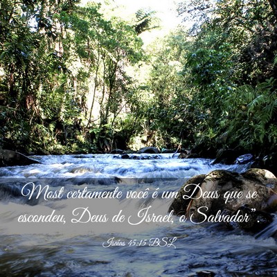 Picture 03 - Isaías 45:15 BSL - Most certamente você é um Deus que se escondeu, - Bible Verse Picture