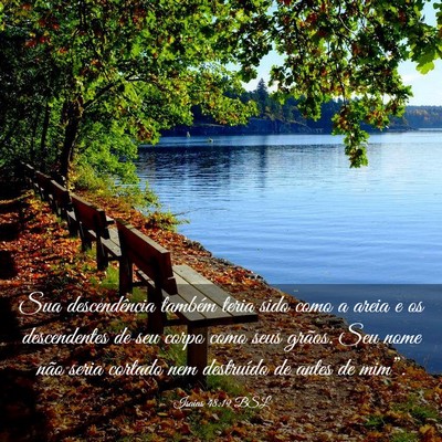 Picture 03 - Isaías 48:19 BSL - Sua descendência também teria sido como a areia - Bible Verse Picture