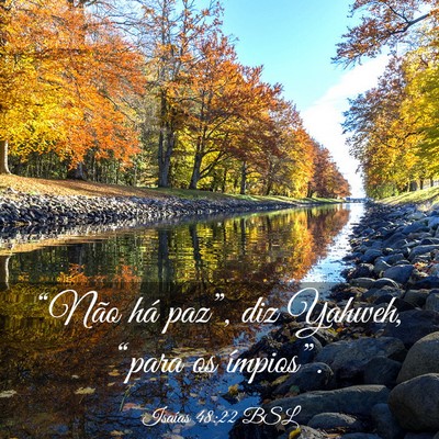 Picture 03 - Isaías 48:22 BSL - “Não há paz”, diz Yahweh, “para os - Bible Verse Picture
