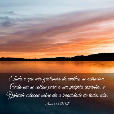 Picture 03 - Isaías 53:6 BSL - Tudo o que nós gostamos de ovelhas se extraviou. - Bible Verse Picture