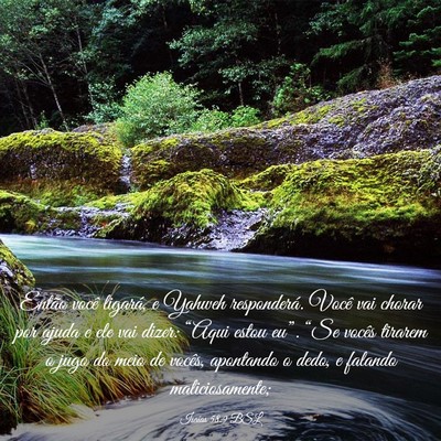 Picture 03 - Isaías 58:9 BSL - Então você ligará, e Yahweh responderá. Você - Bible Verse Picture