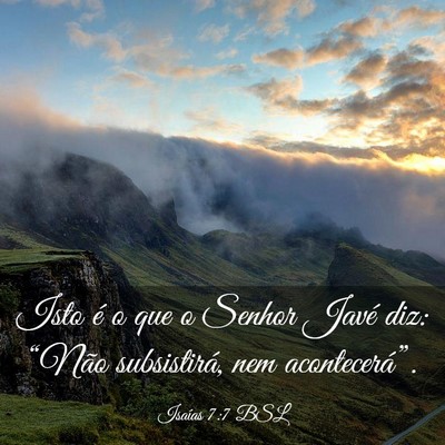 Picture 03 - Isaías 7:7 BSL - Isto é o que o Senhor Javé diz: “Não - Bible Verse Picture