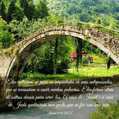 Picture 03 - Jeremias 11:10 BSL - Eles voltaram-se para as iniqüidades de seus - Bible Verse Picture