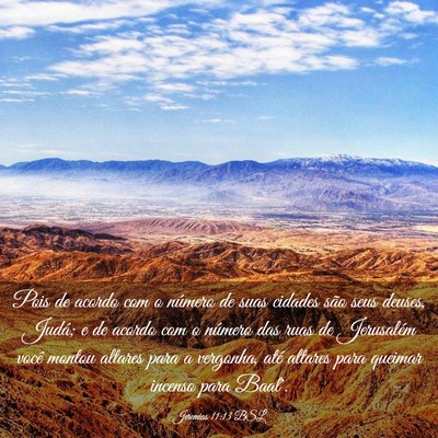 Picture 03 - Jeremias 11:13 BSL - Pois de acordo com o número de suas cidades são - Bible Verse Picture