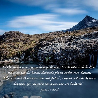 Picture 03 - Jeremias 11:19 BSL - Mas eu era como um cordeiro gentil que é levado - Bible Verse Picture
