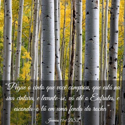Picture 03 - Jeremias 13:4 BSL - “Pegue o cinto que você comprou, que está na - Bible Verse Picture