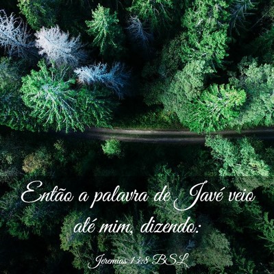 Picture 03 - Jeremias 13:8 BSL - Então a palavra de Javé veio até mim, - Bible Verse Picture