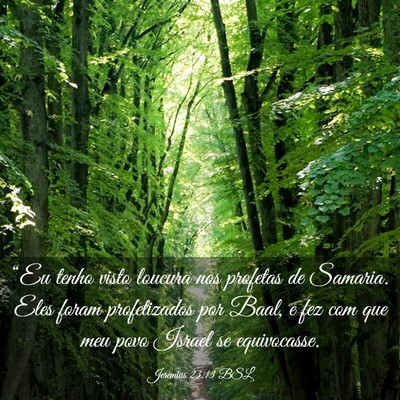 Picture 03 - Jeremias 23:13 BSL - “Eu tenho visto loucura nos profetas de - Bible Verse Picture