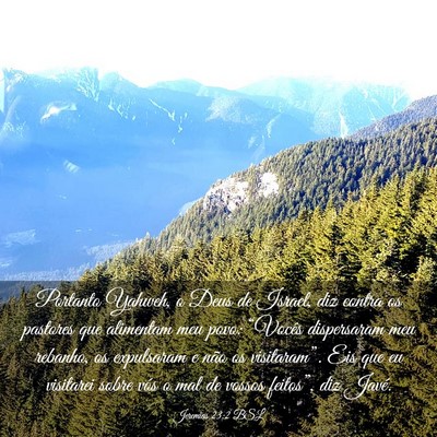 Picture 03 - Jeremias 23:2 BSL - Portanto Yahweh, o Deus de Israel, diz contra os - Bible Verse Picture