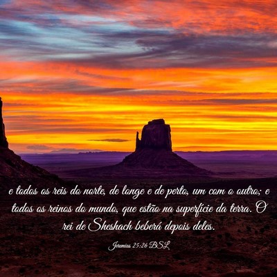 Picture 03 - Jeremias 25:26 BSL - e todos os reis do norte, de longe e de perto, um - Bible Verse Picture