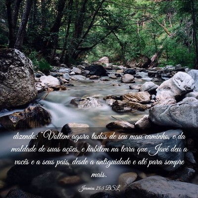 Picture 03 - Jeremias 25:5 BSL - dizendo: “Voltem agora todos de seu mau - Bible Verse Picture