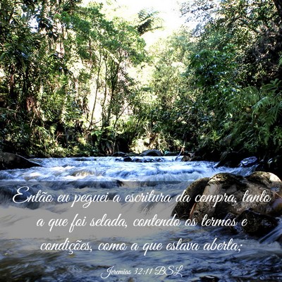 Picture 03 - Jeremias 32:11 BSL - Então eu peguei a escritura da compra, tanto a - Bible Verse Picture