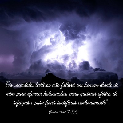 Picture 03 - Jeremias 33:18 BSL - Os sacerdotes levíticos não faltará um homem - Bible Verse Picture