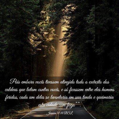 Picture 03 - Jeremias 37:10 BSL - Pois embora vocês tivessem atingido todo o - Bible Verse Picture