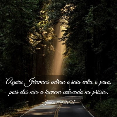 Picture 03 - Jeremias 37:4 BSL - Agora Jeremias entrou e saiu entre o povo, pois - Bible Verse Picture