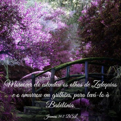 Picture 03 - Jeremias 39:7 BSL - Moreover ele estendeu os olhos de Zedequias e o - Bible Verse Picture