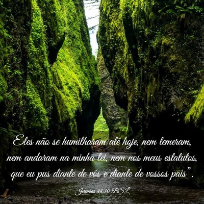 Picture 03 - Jeremias 44:10 BSL - Eles não se humilharam até hoje, nem temeram, - Bible Verse Picture