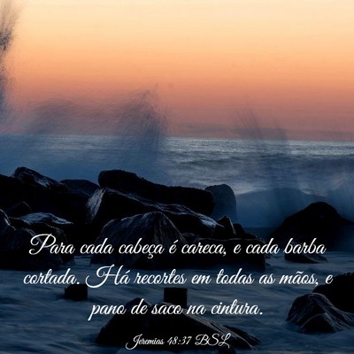 Picture 03 - Jeremias 48:37 BSL - Para cada cabeça é careca, e cada barba - Bible Verse Picture