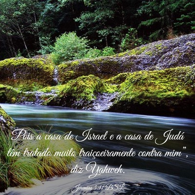 Picture 03 - Jeremias 5:11 BSL - Pois a casa de Israel e a casa de Judá têm - Bible Verse Picture