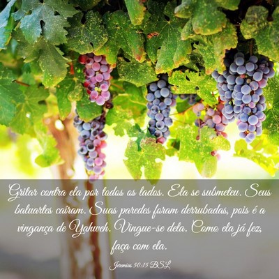 Picture 03 - Jeremias 50:15 BSL - Gritar contra ela por todos os lados. Ela se - Bible Verse Picture
