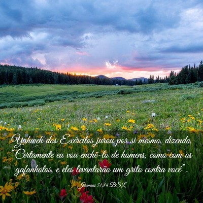 Picture 03 - Jeremias 51:14 BSL - Yahweh dos Exércitos jurou por si mesmo, - Bible Verse Picture