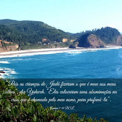 Picture 03 - Jeremias 7:30 BSL - “Pois as crianças de Judá fizeram o que é - Bible Verse Picture