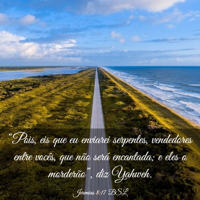 Picture 03 - Jeremias 8:17 BSL - “Pois, eis que eu enviarei serpentes, - Bible Verse Picture