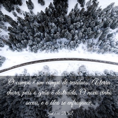 Picture 03 - Joel 1:10 BSL - O campo é um campo de resíduos. A terra chora, - Bible Verse Picture