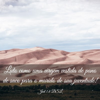 Picture 03 - Joel 1:8 BSL - Luto como uma virgem vestida de pano de saco para - Bible Verse Picture