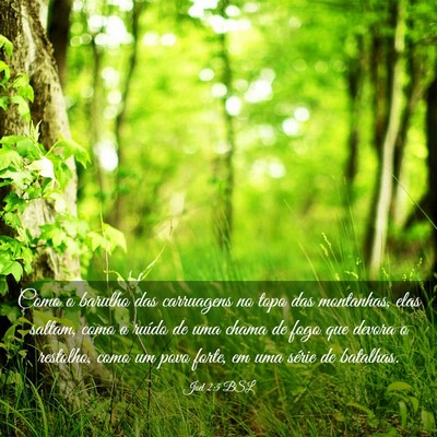 Picture 03 - Joel 2:5 BSL - Como o barulho das carruagens no topo das - Bible Verse Picture