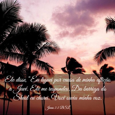 Picture 03 - Jonas 2:2 BSL - Ele disse, “Eu liguei por causa de minha - Bible Verse Picture
