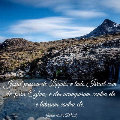 Picture 03 - Joshua 10:34 BSL - Josué passou de Laquis, e todo Israel com ele, - Bible Verse Picture