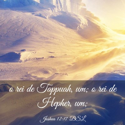 Picture 03 - Joshua 12:17 BSL - o rei de Tappuah, um; o rei de Hepher, - Bible Verse Picture
