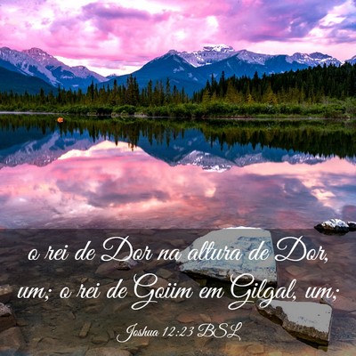 Picture 03 - Joshua 12:23 BSL - o rei de Dor na altura de Dor, um; o rei de Goiim - Bible Verse Picture