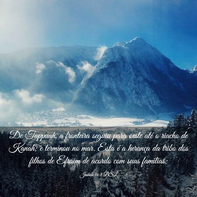 Picture 03 - Joshua 16:8 BSL - De Tappuah, a fronteira seguiu para oeste até o - Bible Verse Picture
