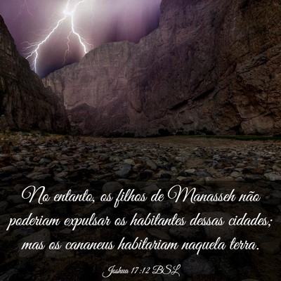 Picture 03 - Joshua 17:12 BSL - No entanto, os filhos de Manasseh não poderiam - Bible Verse Picture