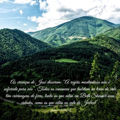 Picture 03 - Joshua 17:16 BSL - As crianças de José disseram: “A região - Bible Verse Picture