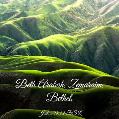 Picture 03 - Joshua 18:22 BSL - Beth Arabah, Zemaraim, - Bible Verse Picture