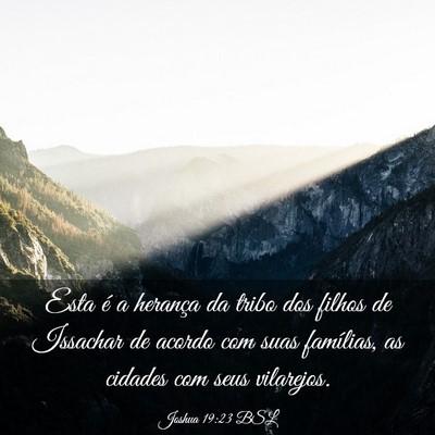 Picture 03 - Joshua 19:23 BSL - Esta é a herança da tribo dos filhos de - Bible Verse Picture