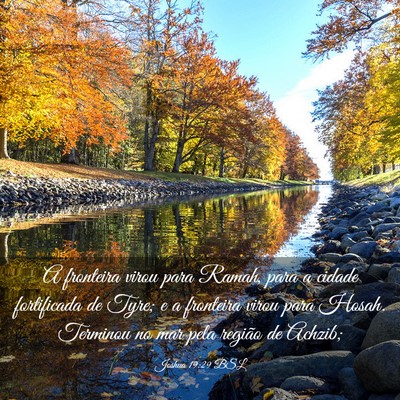 Picture 03 - Joshua 19:29 BSL - A fronteira virou para Ramah, para a cidade - Bible Verse Picture