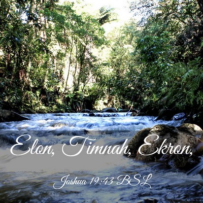 Picture 03 - Joshua 19:43 BSL - Elon, Timnah, - Bible Verse Picture