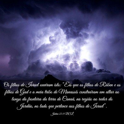 Picture 03 - Joshua 22:11 BSL - Os filhos de Israel ouviram isto: “Eis que os - Bible Verse Picture