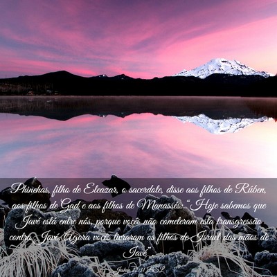 Picture 03 - Joshua 22:31 BSL - Phinehas, filho de Eleazar, o sacerdote, disse - Bible Verse Picture