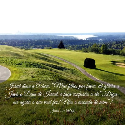 Picture 03 - Joshua 7:19 BSL - Josué disse a Achan: “Meu filho, por favor, - Bible Verse Picture