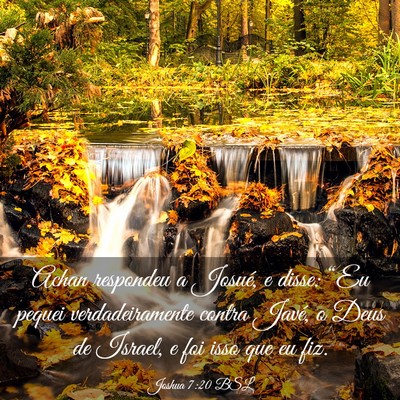 Picture 03 - Joshua 7:20 BSL - Achan respondeu a Josué, e disse: “Eu pequei - Bible Verse Picture