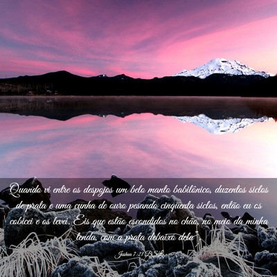 Picture 03 - Joshua 7:21 BSL - Quando vi entre os despojos um belo manto - Bible Verse Picture