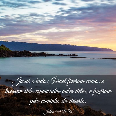 Picture 03 - Joshua 8:15 BSL - Josué e todo Israel fizeram como se tivessem - Bible Verse Picture